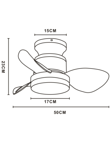 Ventilador Salento Blanco 558mm 3 palas