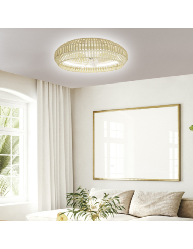 Ventilador Milo Blanco-bamboo 55x20cm