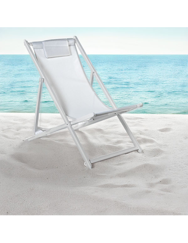 Hamaca plegable aluminio blanco