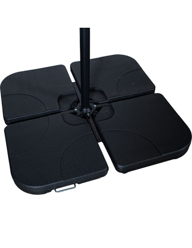 Set 4 bases lastre parasol negro