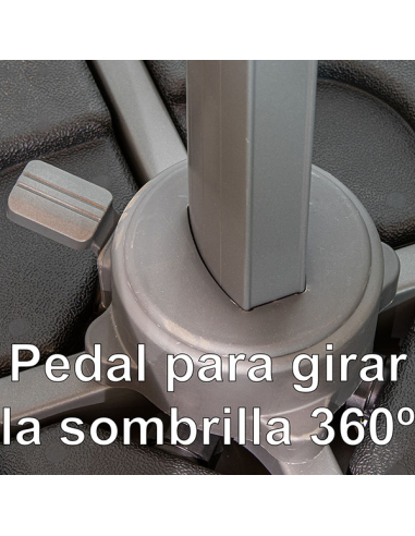 Parasol cuadrado aluminio y poliéster...