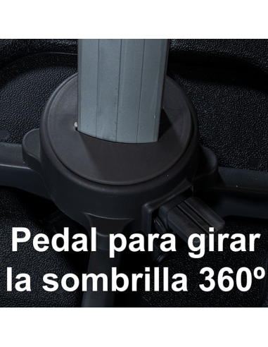 Parasol cuadrado aluminio y poliéster...