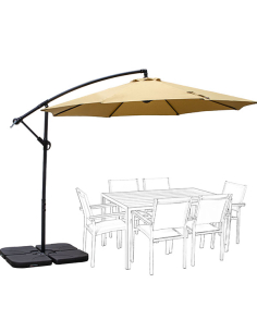 Parasol octogonal de acero...