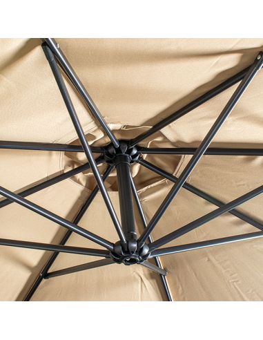 Parasol octogonal de acero y...