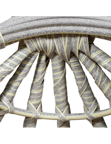 Silla colgante ratán artificial blanco