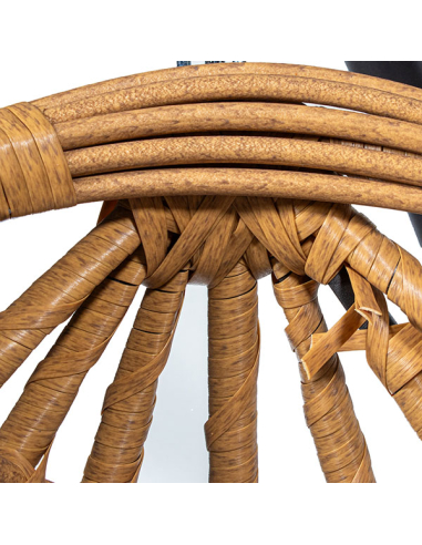 Silla colgante ratán artificial negro