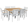 Mesa de comedor rectangular exterior blanco | Kasas Decoración
