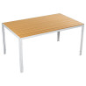 Mesa de comedor rectangular exterior blanco | Kasas Decoración
