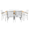 Mesa de comedor rectangular exterior blanco | Kasas Decoración