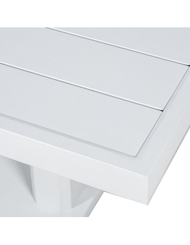 Mesa Nice exterior de aluminio blanco