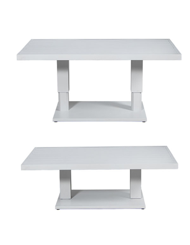 Mesa Nice exterior de aluminio blanco