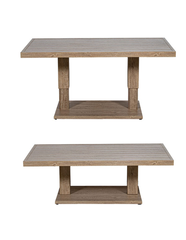 Mesa Nice exterior de aluminio crema