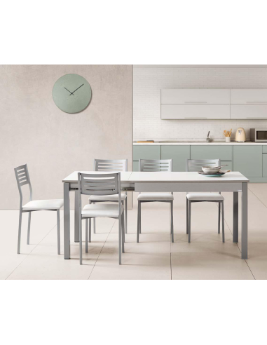 Mesa de Cocina Cristal Atenas Extensible