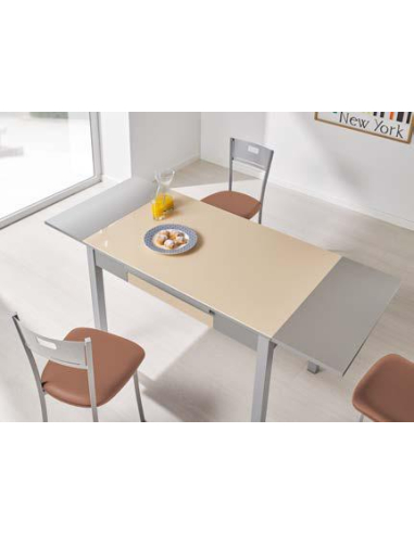 Mesa de Cocina Cristal Alba Extensible