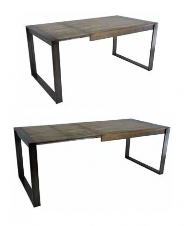 Mesa de comedor extensible AM-109 forja 130 cm