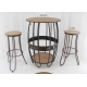 Set de mesa barril AM-420 con dos taburetes