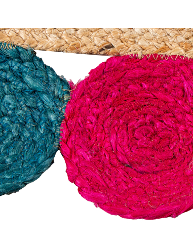 Alfombra yute 300 cm contorno multicolor