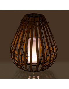 Lámpara solar pera pie vela...