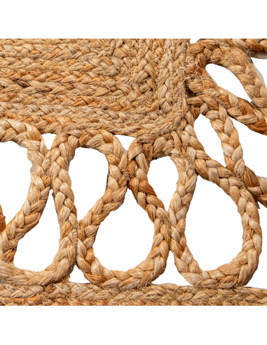 Alfombra yute 170 cm rectangular calado