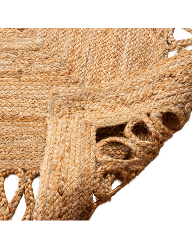Alfombra yute 170 cm rectangular calado