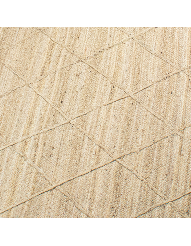 Alfombra yute 170 cm natural rombos