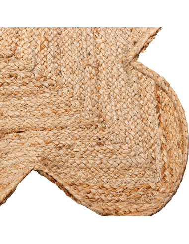 Alfombra yute 230 cm borde dentado