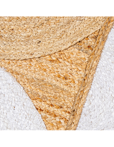 Alfombra yute 170 cm semicírculos con... Alfombra yute 170 cm semicírculos con...