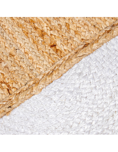 Alfombra yute 100 cm semicírculos con...