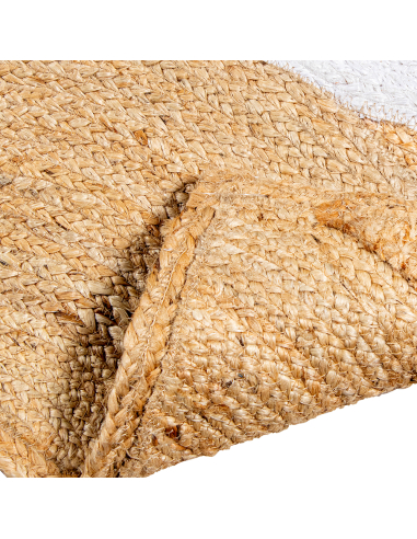 Alfombra yute 100 cm semicírculos con...