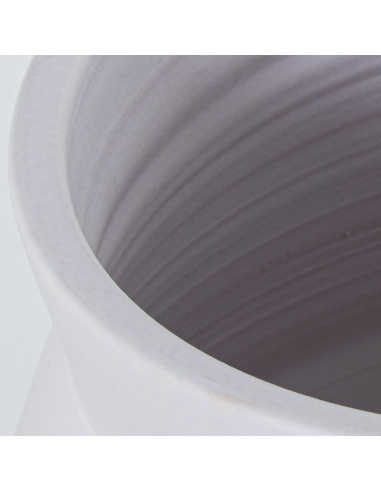 Jarrón cerámica texturada 51 cm blanco