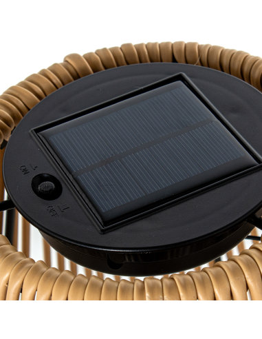 Lámpara solar pie vela LED cónica