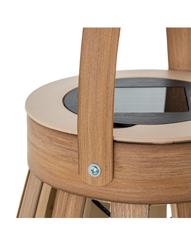 Lámpara solar sobremesa vela LED tira...