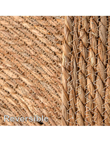 Alfombra redonda mimbre 150 cm natural