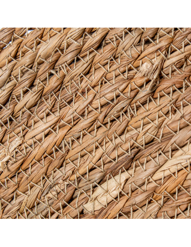 Alfombra redonda mimbre 120 cm natural