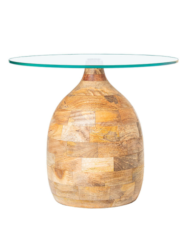 Mesa auxiliar cristal mango 50 cm Mesa auxiliar cristal mango 50 cm