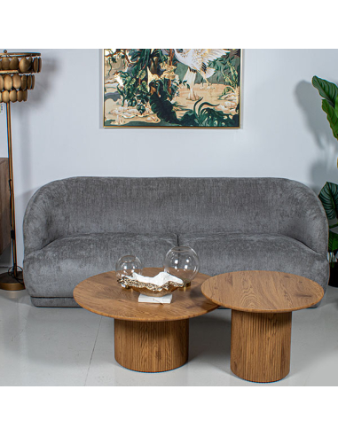 Sofá 3 plazas alargado gris