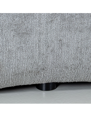 Sofá 3 plazas alargado curvo gris