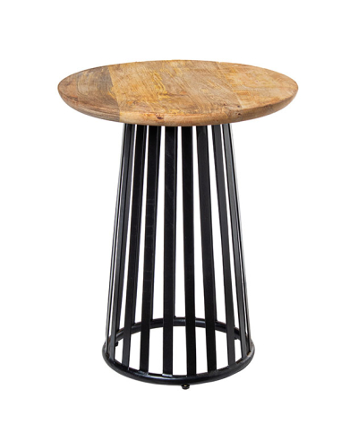 Mesa auxiliar redonda base cónica 45 cm