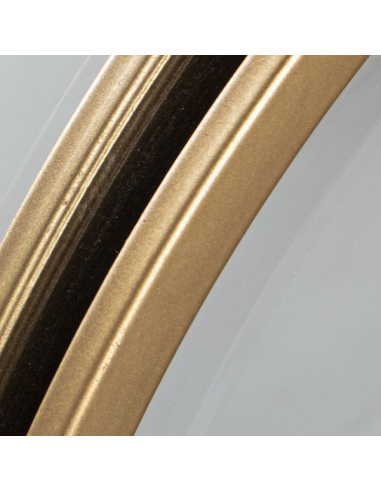 Espejo conjunto tres círculos dorado