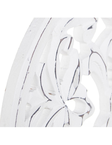 Set 3 retablos redondo flores blanco...