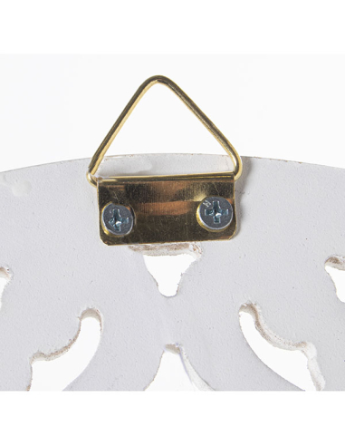 Set 2 retablos redondos calados blanco