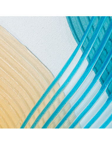 Cuadro lienzo 90x120 cm ondas con...