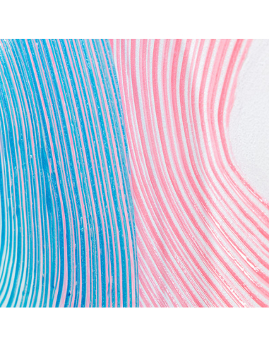 Cuadro lienzo 90x120 cm ondas con marco