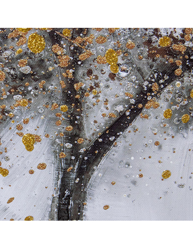 Set 2 cuadros lienzo  árbol invierno...