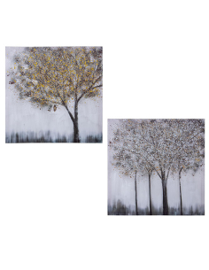 Set 2 cuadros lienzo  árbol...