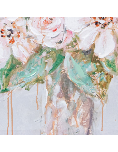 Set 2 cuadros lienzo  ramo flores...