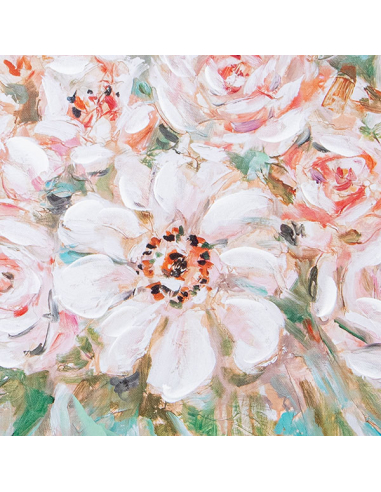 Set 2 cuadros lienzo  ramo flores...