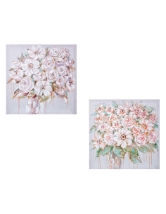 Set 2 cuadros lienzo  ramo...