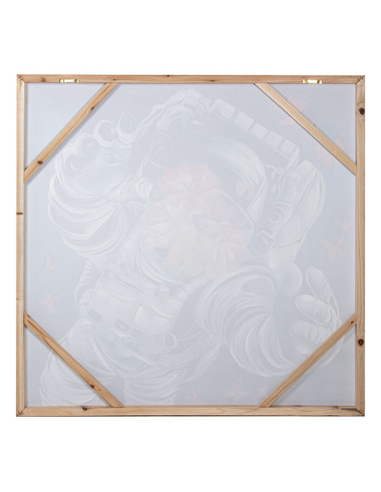 Cuadro lienzo astronauta flores...