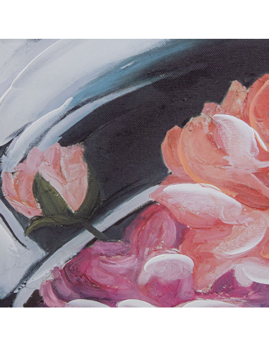 Cuadro lienzo astronauta flores...